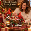 TinyWishes™ CardinalGlow Lighted Christmas Treat Bowl