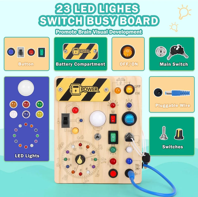 Wooden Montessori Busy Board