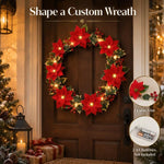 PoinsettiaGlow™  Lighted Christmas Garland
