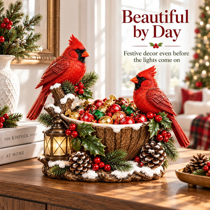 TinyWishes™ CardinalGlow Lighted Christmas Treat Bowl