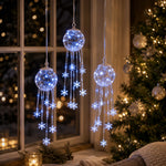 Winter Magic Snowflake Cascade LED Hanging Christmas Ornament