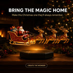 Magnetic Floating Santa Sleigh Display