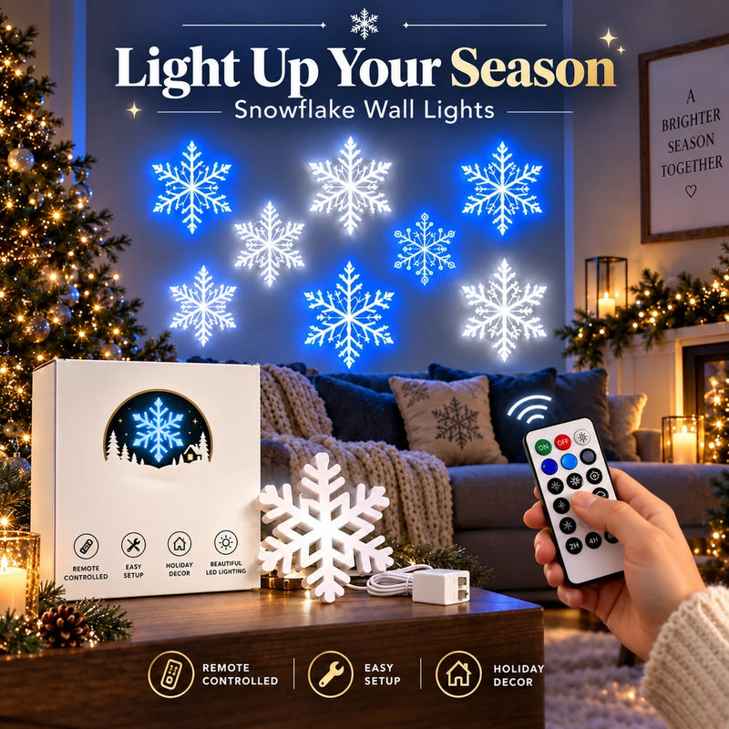 TinyWishes™ FrostGlow LED Snowflake Wall Set
