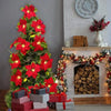 PoinsettiaGlow™  Lighted Christmas Garland