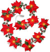 PoinsettiaGlow™  Lighted Christmas Garland