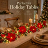 PoinsettiaGlow™  Lighted Christmas Garland