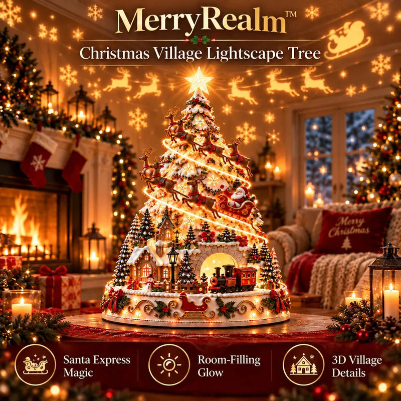 TinyWishes™ VillageGlow Christmas Lightscape Tree