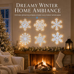 Glowing 3D Snowflake Wall Stickers