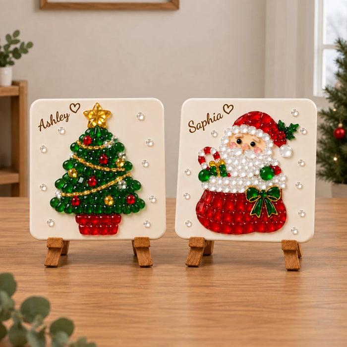 TinyWishes MerryMosaic™ Personalised Christmas Gem Art Kit