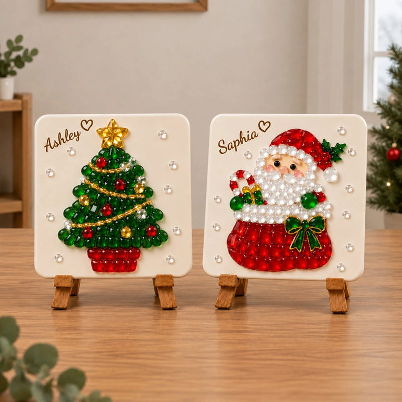 TinyWishes MerryMosaic™ Personalised Christmas Gem Art Kit