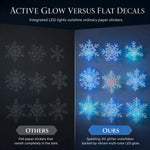 Glowing 3D Snowflake Wall Stickers