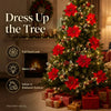 PoinsettiaGlow™  Lighted Christmas Garland