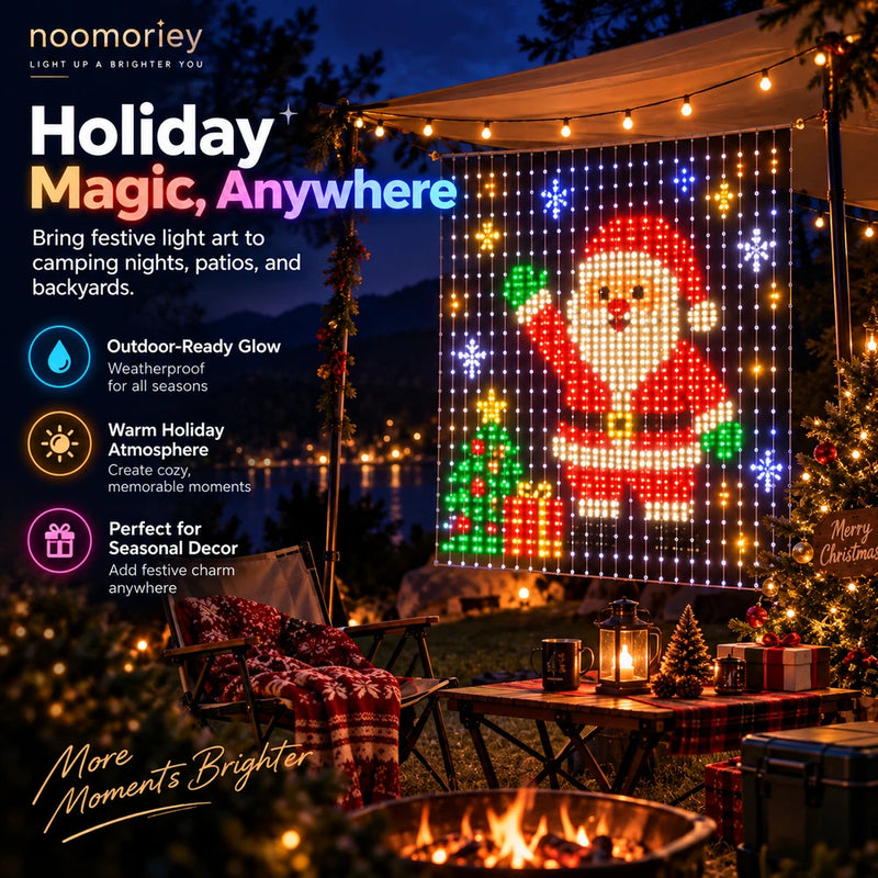 TinyWishes™ SmartGlow RGB Christmas Curtain Lights